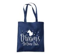 Shopagift Dreams Do Come True Unicorn Fantasy Mythical Tote Shopping Beach Bag 10 Litres Capacity - 42cm x 38cm