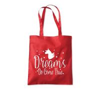 Shopagift Dreams Do Come True Unicorn Fantasy Mythical Tote Shopping Beach Bag 10 Litres Capacity - 42cm x 38cm
