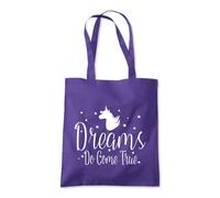 Shopagift Dreams Do Come True Unicorn Fantasy Mythical Tote Shopping Beach Bag 10 Litres Capacity - 42cm x 38cm