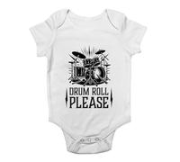 Shopagift Drum Roll Please Baby Vest Drumming Drummer Bodysuit Boys Girls