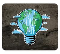 Shopagift Earth Hour Day Give a Hour to Earth Mouse Mat Pad 24cm x 19cm