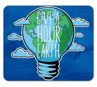 Shopagift Earth Hour Day Give a Hour to Earth Mouse Mat Pad 24cm x 19cm