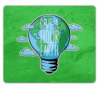 Shopagift Earth Hour Day Give a Hour to Earth Mouse Mat Pad 24cm x 19cm