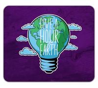 Shopagift Earth Hour Day Give a Hour to Earth Mouse Mat Pad 24cm x 19cm