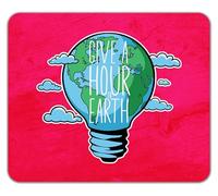 Shopagift Earth Hour Day Give a Hour to Earth Mouse Mat Pad 24cm x 19cm