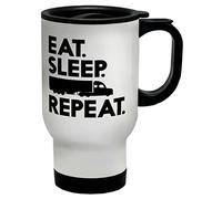 Shopagift Eat Sleep Lorry Driver Repeat Travel Mug Cup