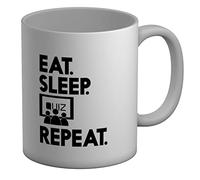 Shopagift Eat Sleep Quiz Master Repeat White 11oz Large Mug Cup