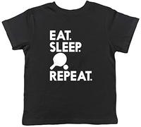 Shopagift Eat Sleep Table Tennis Repeat Childrens Kids T-Shirt