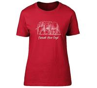 Shopagift Elephants Never Forget Womens T-Shirt Forever Memory Remember Ladies Tee Gift Red