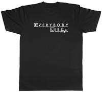 Shopagift Everybody Lies Mens T-Shirt Keywords Tee Black