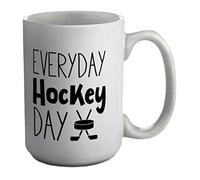 Shopagift Everyday Hockey Day White 15oz Large Mug Cup
