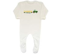 Shopagift Farmer in Training Baby Romper Farm Farming Tractor Lover Boys Girls Gift White