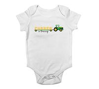 Shopagift Farmer in Training Baby Vest Farm Farming Tractor Lover Bodysuit Gift White