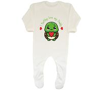 Shopagift Father's Day Baby Grow Romper Suit I Turtley Love My Daddy Turtle Boys Girls Gift White