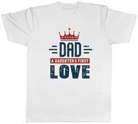 Shopagift Father's Day Dad a Daughters First Love Mens T-Shirt Tee White