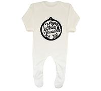Shopagift Feliz Navidad in A Christmas Ball Baby Grow Romper Suit White