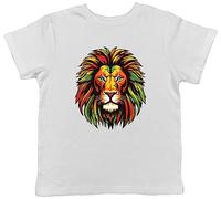 Shopagift Fierce Lion Kids T-Shirt Reggae Jamaica Rasta Jungle Childrens Tee Gift