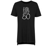 Shopagift Fifty and Still Flirty Women's Nightie Funny 50th Birthday Night Shirt Black