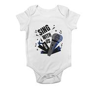 Shopagift Finland Music Baby Vest Sing with us Bodysuit Gift White