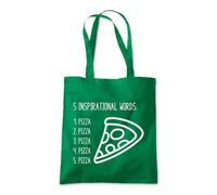 Shopagift Five Inspirations Words Pizza Pizza Pizza Tote Shopping Beach Bag 10 Litres Capacity - 42cm x 38cm