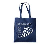 Shopagift Five Inspirations Words Pizza Pizza Pizza Tote Shopping Beach Bag 10 Litres Capacity - 42cm x 38cm