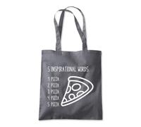 Shopagift Five Inspirations Words Pizza Pizza Pizza Tote Shopping Beach Bag 10 Litres Capacity - 42cm x 38cm