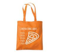 Shopagift Five Inspirations Words Pizza Pizza Pizza Tote Shopping Beach Bag 10 Litres Capacity - 42cm x 38cm