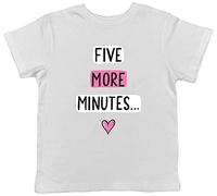 Shopagift Five More Minutes Childrens Kids T-Shirt White