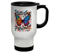 Shopagift Fluttering Fabulous Travel Mug Butterfly Fairy Stainless Steel 14oz Cup