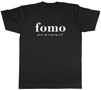 Shopagift FOMO Fear of Missing Out T-Shirt Black