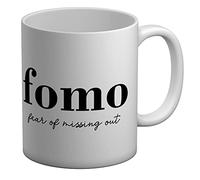 Shopagift FOMO Fear of Missing Out White 11oz Large Mug Cup