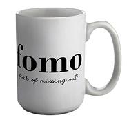 Shopagift FOMO Fear of Missing Out White 15oz Large Mug Cup