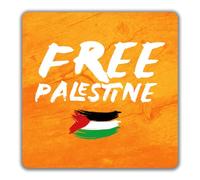 Shopagift Free Palestine 2 Pack Coasters Distressed Vintage - 9cm x 9cm