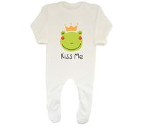 Shopagift Frog Prince Baby Sleepsuit Romper Funny Kiss Me Toad Tadpole Boys Girls Gift White