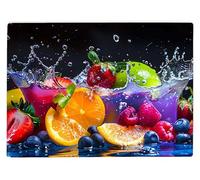Shopagift Fruit Water Splash Glass Chopping Board Large Kitchen Worktop Saver 39cm x 28cm