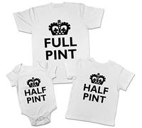 Shopagift Full Pint Half Pint Father Son Matching Outfits White