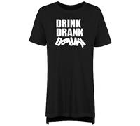 Shopagift Funny Alcohol Women's Nightie Drink Drank Drunk Drinking Night Shirt Black