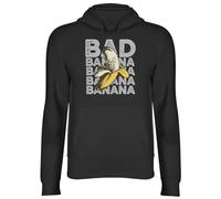 Shopagift Funny Bad Banana Distressed Fruit Hoodie Unisex Hoody Hooded Top Black