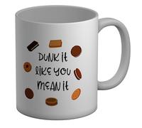 Shopagift Funny Biscuit Lover Mug Dunk it Like You Mean It White 11oz Large Ceramic Cup