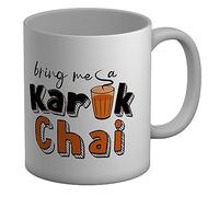 Shopagift Funny Chai Tea Mug Bring me a Karak Chai White 11oz Large Gift Ceramic Cup