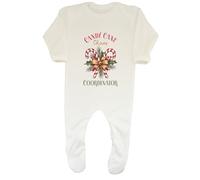 Shopagift Funny Christmas Baby Grow Romper Suit Candy Cane Chaos Coordinator Boys Girls White