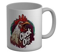 Shopagift Funny Cluck Off Mug Angry Chicken Joke White 11oz Large Ceramic Cup