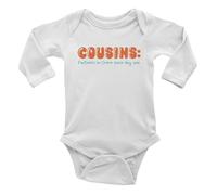 Shopagift Funny Cousins Baby Grow Vest Bodysuit Partners in Crime Since Day One Boys Girls L/S