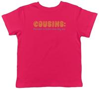 Shopagift Funny Cousins Kids T-Shirt Partners in Crime Since Day One Childrens Tee Boys Girls Pink