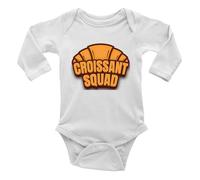 Shopagift Funny Croissant Day Baby Grow Vest Bodysuit Croissant Squad Love Baked Goods Baker Boys Girls L/S
