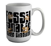 Shopagift Funny Dinosaurs Mug Fossil Fanatic I Keep Digging White 15oz Large Ceramic Cup