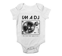 Shopagift Funny DJ Baby Vest Rules Don't Apply Deejay Bodysuit Gift White