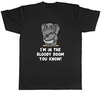 Shopagift Funny Elephant Mens T-Shirt I'm in The Room Grumpy Tee Gift Black
