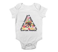 Shopagift Funny Food Pyramid Baby Vest Bigger Than Egyptian Bodysuit Gift White