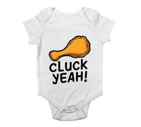 Shopagift Funny Fried Chicken Baby Vest Cluck Yeah! Drumstick Bodysuit Boys Girls